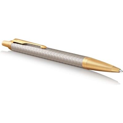 Parker IM Kugelschreiber Premium Warm Silver Mittlere Spitze Blau Geschenkbox Parker IM Kugelschreiber Premium Warm Silver Mittlere Spitze Blau Geschenkbox