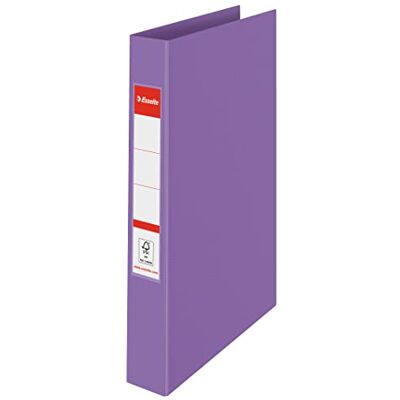 Esselte Ringordner, 10er Pack, 190 Blatt Kapazität, 42 mm Rückenbreite, A4-Ordner mit 2 Ringen und festem Einband, für Zuhause/Büro, zur Schreibtischorganisation, Colour'Breeze Serie, Lavendel, 628434 Esselte Ringordner, 10er Pack, 190 Blatt Kapazität, 42 mm Rückenbreite, A4-Ordner mit 2 Ringen und festem Einband, für Zuhause/Büro, zur Schreibtischorganisation, Colour'Breeze Serie, Lavendel, 628434