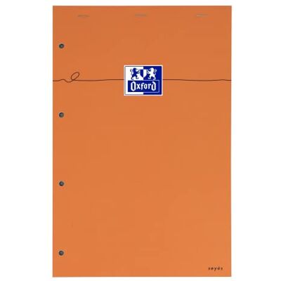 Oxford Collegeblock, kariert, große französische Lineatur, 160 Seiten, A4, Orange, 5 Stück Oxford Collegeblock, kariert, große französische Lineatur, 160 Seiten, A4, Orange, 5 Stück