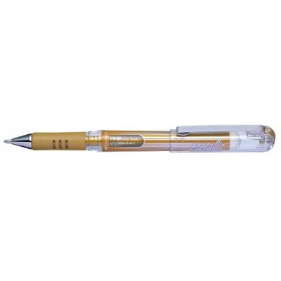 Pentel K230-XO Hybrid Gel Metallic Grip DX Tintenroller mit pigmentierter Tinte, 12-er Packung, gold Pentel K230-XO Hybrid Gel Metallic Grip DX Tintenroller mit pigmentierter Tinte, 12-er Packung, gold