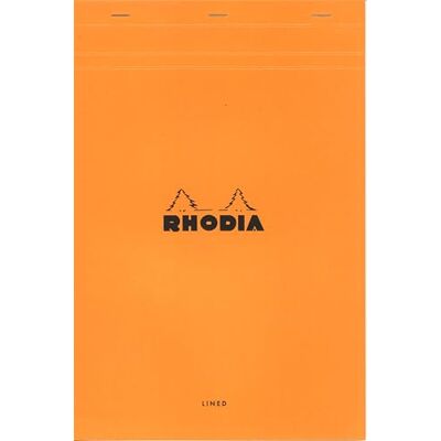 Rhodia 19600C Notizblock N.19 A4+ 80 Blatt liniert mit Rand Orange Rhodia 19600C Notizblock N.19 A4+ 80 Blatt liniert mit Rand Orange