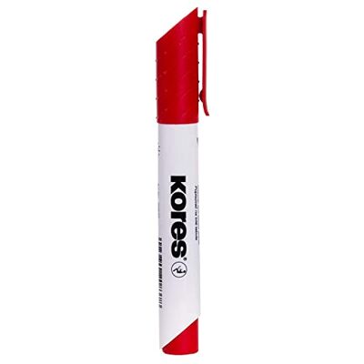 Kores K-Marker XW1: Rote Whiteboard Marker mit Rundspitze, trocken abwischbar und nahezu geruchslose Tinte, Schul- und Bürobedarf, 12 Stück Packung Kores K-Marker XW1: Rote Whiteboard Marker mit Rundspitze, trocken abwischbar und nahezu geruchslose Tinte, Schul- und Bürobedarf, 12 Stück Packung