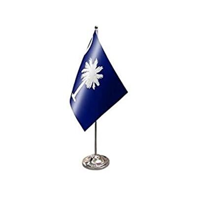 AZ FLAG Tischflagge South Carolina 22x15 cm Satin Metallsockel Für innen Bundesstaat South Carolina Tischflagge genähte Ausführung mit verstärkten Kanten mit Mast AZ FLAG Tischflagge South Carolina 22x15 cm Satin Metallsockel Für innen Bundesstaat South Carolina Tischflagge genähte Ausführung mit verstärkten Kanten mit Mast