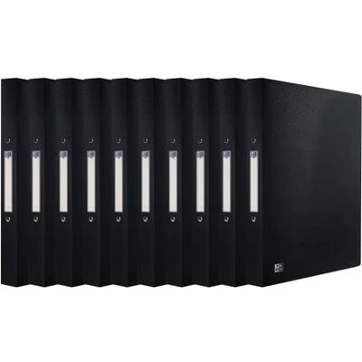 Oxford Ringbuch A4, Rückenbreite 2 cm, 2 Ringe, schwarz, 10 Stück Oxford Ringbuch A4, Rückenbreite 2 cm, 2 Ringe, schwarz, 10 Stück