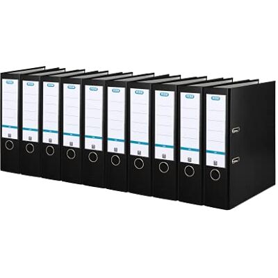 Elba Ordner A4, Smart Pro, 8 cm breit, Kunststoff außen, schwarz, 10 Stück Elba Ordner A4, Smart Pro, 8 cm breit, Kunststoff außen, schwarz, 10 Stück