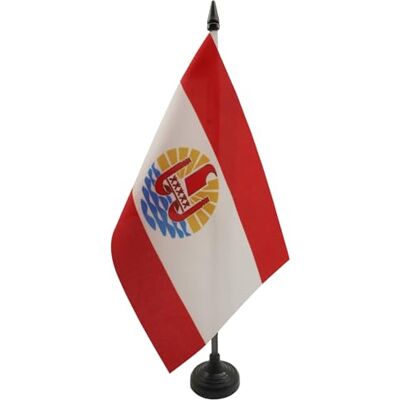 AZ FLAG Tischflagge Französisch-Polynesien 21x14 cm Kunststoffsockel Für innen Französische Tischflagge Polynésie française genähte Ausführung mit verstärkten Kanten mit Kunststoffstab AZ FLAG Tischflagge Französisch-Polynesien 21x14 cm Kunststoffsockel Für innen Französische Tischflagge Polynésie française genähte Ausführung mit verstärkten Kanten mit Kunststoffstab