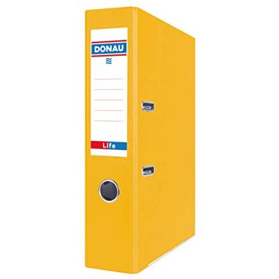 DONAU PREMIUM 25er Pack Ordner A4/75mm/7,5 cm/Gelb Neon Kunststoffbezug PP/Papier/Schlitzordner Büroordner Aktenordner Metall Kantenschutz/ideal für Büro und Schule/Grüne Punkt DONAU PREMIUM 25er Pack Ordner A4/75mm/7,5 cm/Gelb Neon Kunststoffbezug PP/Papier/Schlitzordner Büroordner Aktenordner Metall Kantenschutz/ideal für Büro und Schule/Grüne Punkt