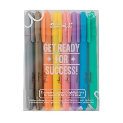 Mr. Wonderful Set mit 8 duftenden Pastell-Textmarkern, um hier und jetzt eine gute Figur zu machen Mr. Wonderful Set mit 8 duftenden Pastell-Textmarkern, um hier und jetzt eine gute Figur zu machen