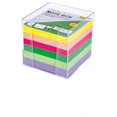 folia Notizzettelbox, Zettelbox, bunt 9 x 9 cm, ABS-Material, 700 Blatt farbig sortiert, Marke WEDO, 1 Stück, verpackt ca. 9,6 x 9,6 x 9,1 cm. folia Notizzettelbox, Zettelbox, bunt 9 x 9 cm, ABS-Material, 700 Blatt farbig sortiert, Marke WEDO, 1 Stück, verpackt ca. 9,6 x 9,6 x 9,1 cm.