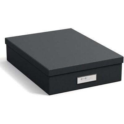 BIGSO BOX OF SWEDEN BIGSO OSKAR Dokumentenbox A4 – Aufbewahrungsbox mit Deckel und Griff – Schreibtischablage für Papier, Broschüren & Dokumente – Regal Aufbewahrungsbox aus Faserplatte und Papier – schwarz BIGSO BOX OF SWEDEN BIGSO OSKAR Dokumentenbox A4 – Aufbewahrungsbox mit Deckel und Griff – Schreibtischablage für Papier, Broschüren & Dokumente – Regal Aufbewahrungsbox aus Faserplatte und Papier – schwarz