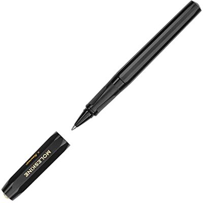 Moleskine x Kaweco Kugelschreiber, Nachfüllbarer Stift aus ABS-Kunststoff für Schriftsteller, Notizenmacher, Mine 1,0 mm mit Blauer Tinte, Farbe Schwarz Moleskine x Kaweco Kugelschreiber, Nachfüllbarer Stift aus ABS-Kunststoff für Schriftsteller, Notizenmacher, Mine 1,0 mm mit Blauer Tinte, Farbe Schwarz