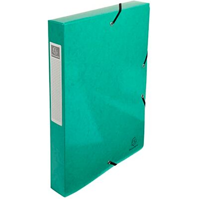 Exacompta 59973E Archivboxen Iderama, 24 x 32 cm, mit Gummizug, mit Rückenetikett, 40 mm Rücken, dunkelgrün Exacompta 59973E Archivboxen Iderama, 24 x 32 cm, mit Gummizug, mit Rückenetikett, 40 mm Rücken, dunkelgrün