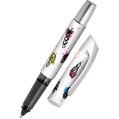 Online Campus „Coloured Feather“ Tintenroller mit Patrone I Ergonomischer Rollerball für Rechts- & Linkshänder mit Federdesign I Tintenroller Kinder & Erwachsene I inkl. Kombipatrone I Made in Germany Online Campus „Coloured Feather“ Tintenroller mit Patrone I Ergonomischer Rollerball für Rechts- & Linkshänder mit Federdesign I Tintenroller Kinder & Erwachsene I inkl. Kombipatrone I Made in Germany