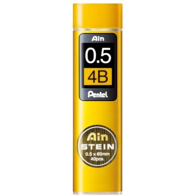 Pentel Ain STEIN C275 Feinmine, 40 Minen je Dose, 0.5 mm, Härtegrad 4B (12 Dosen) Pentel Ain STEIN C275 Feinmine, 40 Minen je Dose, 0.5 mm, Härtegrad 4B (12 Dosen)