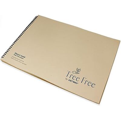 ARTWAY Tree Free Spiralgebundenes A3 Baumwoll Rag Papier Skizzenbuch Beige 40 Seiten/20 Blätter aus 250gsm 100% Baumwoll Rag Papier 100% Recyceltes Skizzenbuch ARTWAY Tree Free Spiralgebundenes A3 Baumwoll Rag Papier Skizzenbuch Beige 40 Seiten/20 Blätter aus 250gsm 100% Baumwoll Rag Papier 100% Recyceltes Skizzenbuch