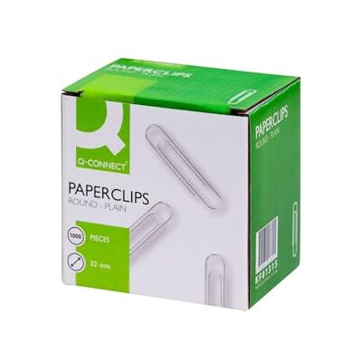 Q-Connect Best Price Square Paper Clips Plain 32MM 1000PK KF01315 by Q Connect Q-Connect Best Price Square Paper Clips Plain 32MM 1000PK KF01315 by Q Connect