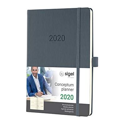 Sigel C2066 Wochenkalender 2020, ca. A5, Hardcover, dunkelgrau, Conceptum weitere Modelle Sigel C2066 Wochenkalender 2020, ca. A5, Hardcover, dunkelgrau, Conceptum weitere Modelle