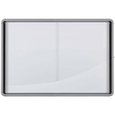 Nobo abschließbarer Schaukasten mit magnetischer Notiztafel, Praktische Schiebetüren, 12 x A4, Premium Plus, Weiß, 1902570 Nobo abschließbarer Schaukasten mit magnetischer Notiztafel, Praktische Schiebetüren, 12 x A4, Premium Plus, Weiß, 1902570