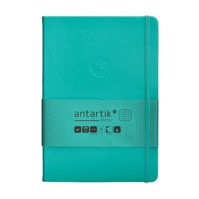 Antartik Notizheft mit Gummiband, fester Einband, A5 Blatt, quadratisch, Türkis, 100 Blatt, 80 g, FSC Antartik Notizheft mit Gummiband, fester Einband, A5 Blatt, quadratisch, Türkis, 100 Blatt, 80 g, FSC