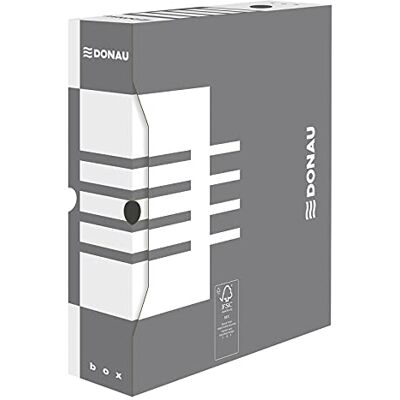 DONAU 7660301FSC-13 Archivbox aus recyceltem Karton, 20er Pack, A4/ 8 cm DONAU 7660301FSC-13 Archivbox aus recyceltem Karton, 20er Pack, A4/ 8 cm
