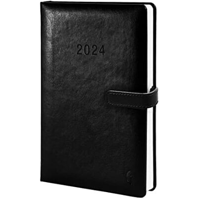 Chronoplan 50804 Buchkalender Kalendarium 2024 (Terminplaner A5 (140x215mm) Hardcover aus hochwertigem Lederimitat, Wochenplaner, 1 Woche auf 2 Seiten, mit Magnetverschluss, Stiftehalter) schwarz Chronoplan 50804 Buchkalender Kalendarium 2024 (Terminplaner A5 (140x215mm) Hardcover aus hochwertigem Lederimitat, Wochenplaner, 1 Woche auf 2 Seiten, mit Magnetverschluss, Stiftehalter) schwarz