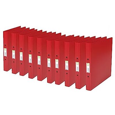 Q-Connect KF02008 Ringbuch 2 Ringe A4 25 mm Polypropylen rot x 10 Stück Q-Connect KF02008 Ringbuch 2 Ringe A4 25 mm Polypropylen rot x 10 Stück