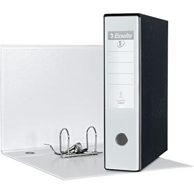 Esselte Eurofile Ordner mit Hebelmechanik und Hülle, Protokoll-Format, Karton mit Kunststoffbeschichtung Dorso 8 cm Bianco Esselte Eurofile Ordner mit Hebelmechanik und Hülle, Protokoll-Format, Karton mit Kunststoffbeschichtung Dorso 8 cm Bianco