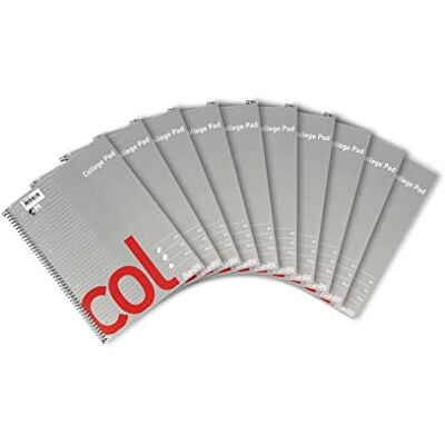 Bantex Col A4+ Kollegieblock, Liniert, 4 EU-Loch, 10 Stück Bantex Col A4+ Kollegieblock, Liniert, 4 EU-Loch, 10 Stück