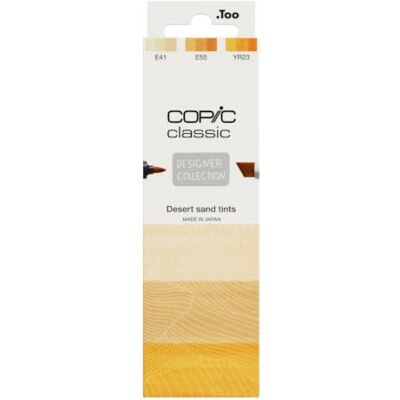 Copic Classic DESIGNER COLLECTION Set Desert sand tints, Marker Set mit 3 Sandtönen, Twin Marker mit einer breiten und einer feinen Spitze Copic Classic DESIGNER COLLECTION Set Desert sand tints, Marker Set mit 3 Sandtönen, Twin Marker mit einer breiten und einer feinen Spitze