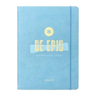 Liderpapel Antartik Schülerkalender, 25-26, gebunden, Kunstleder, Blau, Wochenansicht, A5, zweisprachig, FSC, 80 g. Liderpapel Antartik Schülerkalender, 25-26, gebunden, Kunstleder, Blau, Wochenansicht, A5, zweisprachig, FSC, 80 g.