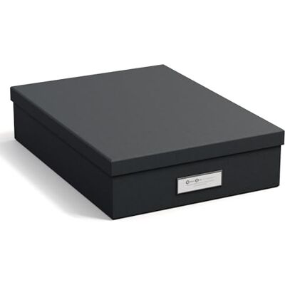BIGSO BOX OF SWEDEN BIGSO OSKAR Dokumentenbox A4 – Aufbewahrungsbox mit Deckel und Griff – Schreibtischablage für Papier, Broschüren & Dokumente – Regal Aufbewahrungsbox aus Faserplatte und Papier – dunkelgrau BIGSO BOX OF SWEDEN BIGSO OSKAR Dokumentenbox A4 – Aufbewahrungsbox mit Deckel und Griff – Schreibtischablage für Papier, Broschüren & Dokumente – Regal Aufbewahrungsbox aus Faserplatte und Papier – dunkelgrau