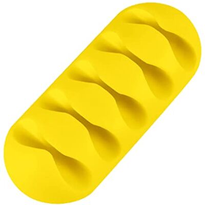 RECKBA Kabelclipshalter aus Silikon, selbstklebend, Kabelclips, Management, Desktop-Kabelhalter, Drop-Wire-Organizer-System für Home Office, Auto, Schreibtisch, USB-Netzkabel, Maus, Kabeldraht, gelb RECKBA Kabelclipshalter aus Silikon, selbstklebend, Kabelclips, Management, Desktop-Kabelhalter, Drop-Wire-Organizer-System für Home Office, Auto, Schreibtisch, USB-Netzkabel, Maus, Kabeldraht, gelb