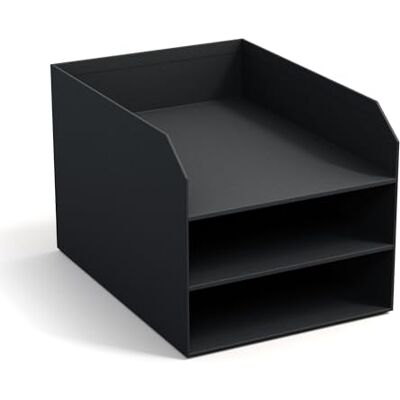 BIGSO Trey 3-stufige Briefablage – praktische Ablagefläche für Briefe, Dokumente in DIN A4-Format – Ordnungssystem aus Faserplatte mit Papier – dunkelgrau BIGSO Trey 3-stufige Briefablage – praktische Ablagefläche für Briefe, Dokumente in DIN A4-Format – Ordnungssystem aus Faserplatte mit Papier – dunkelgrau