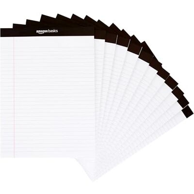 Amazon Notizblöcke, liniert, 21.6 x 29.8 cm (Packung mit 12 Stück),50 Blatt pro Block, Letter, Weiß Amazon Notizblöcke, liniert, 21.6 x 29.8 cm (Packung mit 12 Stück),50 Blatt pro Block, Letter, Weiß