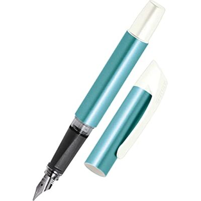 Online Campus Colour Line Schönschreib-Füller für Rechtshänder ergonomisches Softtouch Griffstück Standard-Tintenpatronen Kalligrafie-Feder 0,8 mm, Farbe türkis, 1 Stück (1er Pack) Online Campus Colour Line Schönschreib-Füller für Rechtshänder ergonomisches Softtouch Griffstück Standard-Tintenpatronen Kalligrafie-Feder 0,8 mm, Farbe türkis, 1 Stück (1er Pack)