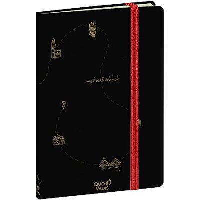 QUO VADIS Docteur Paper Travel Notebook mit Gummiband 15 x 21 cm QUO VADIS Docteur Paper Travel Notebook mit Gummiband 15 x 21 cm