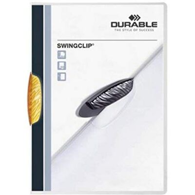 Durable Klemm-Mappe Swingclip aus PP, bis zu 30 Blatt A4, orange, 25er Packung, 226009 Durable Klemm-Mappe Swingclip aus PP, bis zu 30 Blatt A4, orange, 25er Packung, 226009
