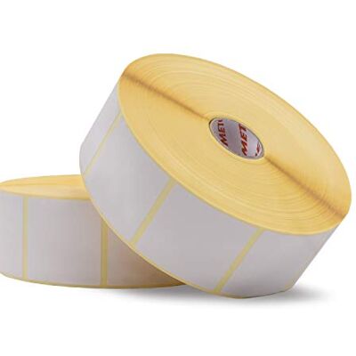 Meto Original Thermodirekt Etiketten (40x40 mm, weiß, Permanent, Kern: 25 mm, 1.900 Thermoetiketten auf Rolle, 4 Rollen) Meto Original Thermodirekt Etiketten (40x40 mm, weiß, Permanent, Kern: 25 mm, 1.900 Thermoetiketten auf Rolle, 4 Rollen)