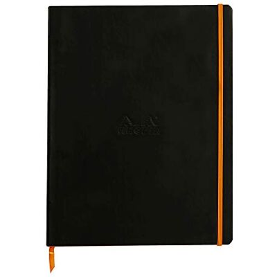 Rhodia 117702C rama Notizbuch (mit weichem Deckel in Format DIN A4+, 220 x 297 mm, 80 Blatt, mikroperforiert, liniert, mit Gummizug, Lesezeichen, dehnbare Innentasche) 1 Stück, schwarz Rhodia 117702C rama Notizbuch (mit weichem Deckel in Format DIN A4+, 220 x 297 mm, 80 Blatt, mikroperforiert, liniert, mit Gummizug, Lesezeichen, dehnbare Innentasche) 1 Stück, schwarz