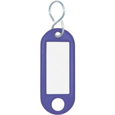 WEDO Schlüsselanhänger 100 Stück, blau – mit S-Haken, beschriftbar & Etiketten auswechselbar, 52×21×3 mm, Made in Germany WEDO Schlüsselanhänger 100 Stück, blau – mit S-Haken, beschriftbar & Etiketten auswechselbar, 52×21×3 mm, Made in Germany