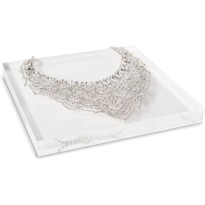 VITAdisplays Glasklarer PLEXIGLAS®-Block 20.0 x 20.0 cm als Acryl-Stempel, Dekoständer zur Präsentation als Schmuck-und Ketten-Display für Schaufenster, Vitrine, Warenträger aus original PLEXIGLAS®, Stärke 2.0 cm VITAdisplays Glasklarer PLEXIGLAS®-Block 20.0 x 20.0 cm als Acryl-Stempel, Dekoständer zur Präsentation als Schmuck-und Ketten-Display für Schaufenster, Vitrine, Warenträger aus original PLEXIGLAS®, Stärke 2.0 cm