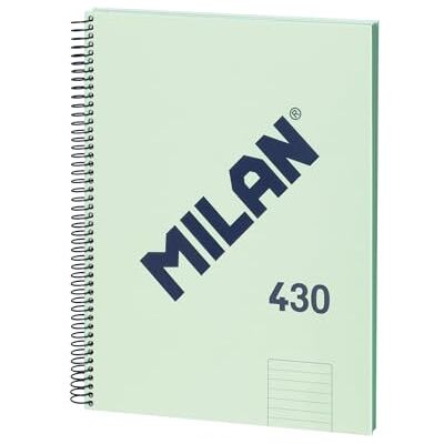 MILAN ® A4 Hardcover, liniertes Papier, 80 Blatt, Serie 1918, grün MILAN ® A4 Hardcover, liniertes Papier, 80 Blatt, Serie 1918, grün