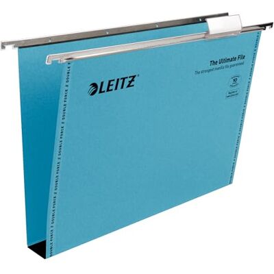 Leitz Ultimate Hängemappe recycelt mit Reitern und Etiketten 30 mm Folio-Format 50 Stück blau Leitz Ultimate Hängemappe recycelt mit Reitern und Etiketten 30 mm Folio-Format 50 Stück blau