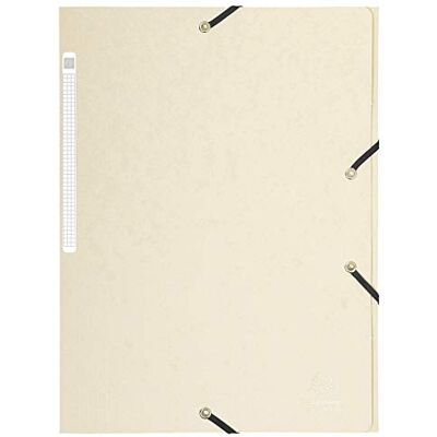 Exacompta 17104H 25er Pack Einschlagmappe aus extra starkem Colorspan-Karton für DIN A4 mit 3 Klappen und 2 Gummizügen elfenbein Exacompta 17104H 25er Pack Einschlagmappe aus extra starkem Colorspan-Karton für DIN A4 mit 3 Klappen und 2 Gummizügen elfenbein