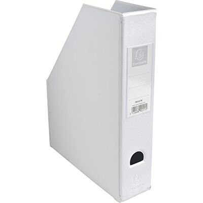 Exacompta 90157E Stehsammler DIN A4 7cm breit aus festem Karton mit PVC Bezug und aufgeklebtem Rückenschild und Griffloch perfekt zur Aufbewahrung von Zeitschriften Katalogen weiß Exacompta 90157E Stehsammler DIN A4 7cm breit aus festem Karton mit PVC Bezug und aufgeklebtem Rückenschild und Griffloch perfekt zur Aufbewahrung von Zeitschriften Katalogen weiß