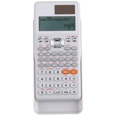 NK Wissenschaftlicher Taschenrechner, 552 Futionen, mit Schutzhülle und Solarpanel, Batterie 1 x LR44, Maße 16,5x8x1,5 cm, 192x63 Pixel Display, Farbe Weiß NK Wissenschaftlicher Taschenrechner, 552 Futionen, mit Schutzhülle und Solarpanel, Batterie 1 x LR44, Maße 16,5x8x1,5 cm, 192x63 Pixel Display, Farbe Weiß