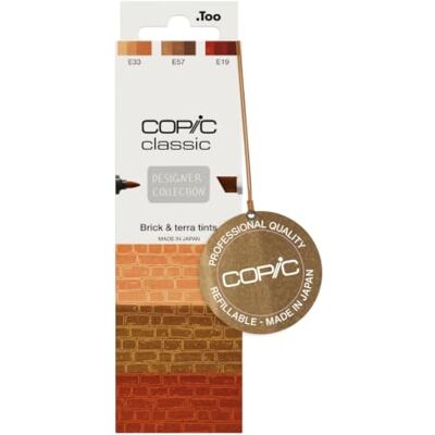 Copic Classic DESIGNER COLLECTION Set Brick & terra tints, Marker Set mit 3 Rotbrauntönen, Twin Marker mit einer breiten und einer feinen Spitze Copic Classic DESIGNER COLLECTION Set Brick & terra tints, Marker Set mit 3 Rotbrauntönen, Twin Marker mit einer breiten und einer feinen Spitze