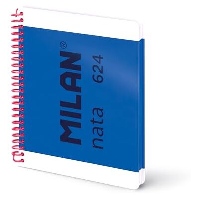 MILAN ® Notizbuch A5, Spiralbindung, Hardcover, kariert, 80 Blatt, 95 g/m², Kollektion nata® blau MILAN ® Notizbuch A5, Spiralbindung, Hardcover, kariert, 80 Blatt, 95 g/m², Kollektion nata® blau