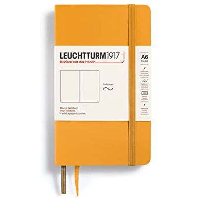 LEUCHTTURM1917 365645 Notizbuch Pocket (A6), Softcover, 123 nummerierte Seiten, Rising Sun, Blanko LEUCHTTURM1917 365645 Notizbuch Pocket (A6), Softcover, 123 nummerierte Seiten, Rising Sun, Blanko