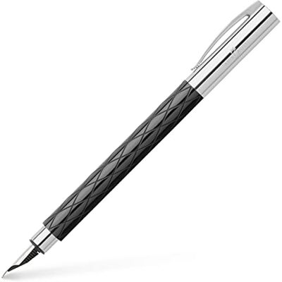 Faber-Castell Füller Ambition Rhombus Schwarz Silber, Feder EF Faber-Castell Füller Ambition Rhombus Schwarz Silber, Feder EF